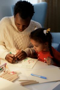 Father & Daughter share creative time
