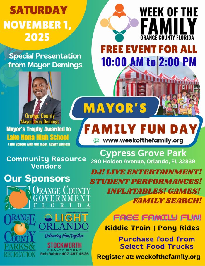 Orange County Florida, Week of the Family Fun Day Poster